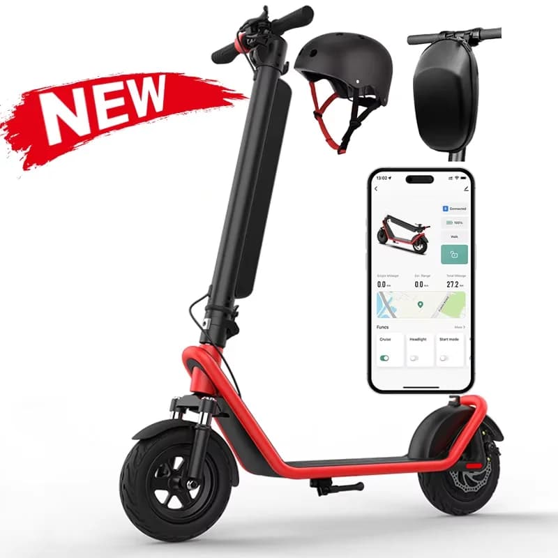 X11 Klappbarer Elektroroller – 10-Zoll-Fat-Tire-Reifen, 45 km Reichweite, herausnehmbarer Akku