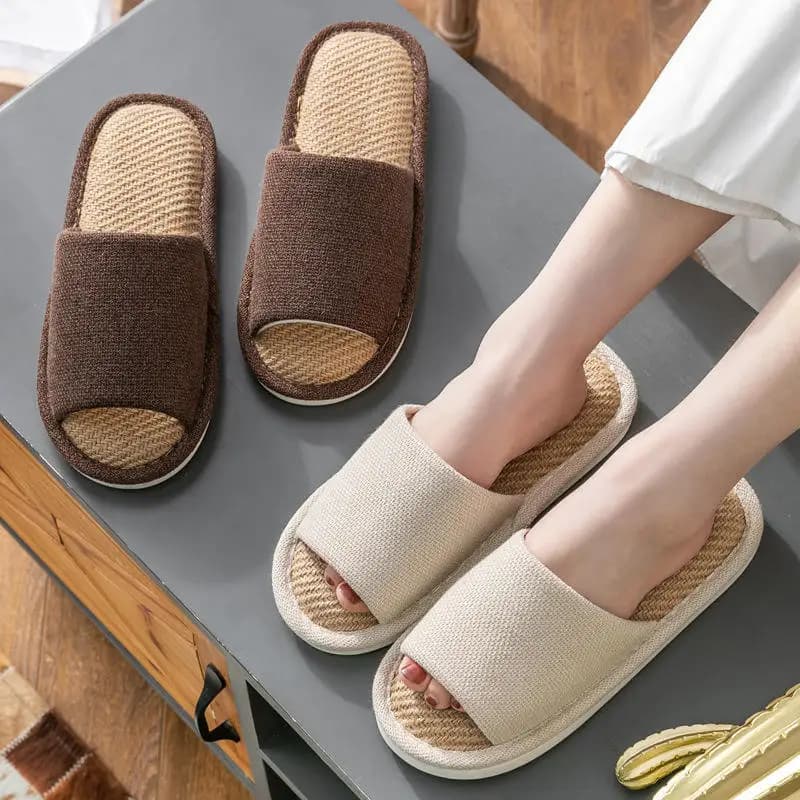 Leichte Leinenpantoffeln für Herren und Damen – Rutschfest, für den Sommer