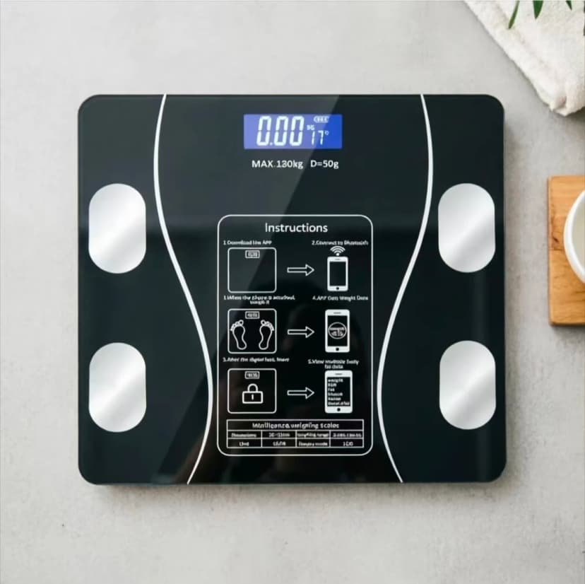 180 kg Smarte Körperfettwaage mit Bluetooth & App-Steuerung
