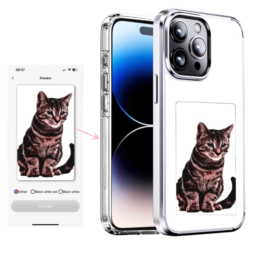 DIY Smarte NFC E-Ink-Display Handyhülle für iPhone 13/14/15 Pro Max